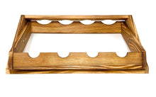 Foldable Wine Rack 8 Bottle Holder in Solid Wood for Kitchen Countertop, Cabinets and Bars