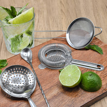 Cocktail Strainer Set with Stainless Steel Stirring Spoon, Hawthorne, Julep, Fine-Mesh Strainer